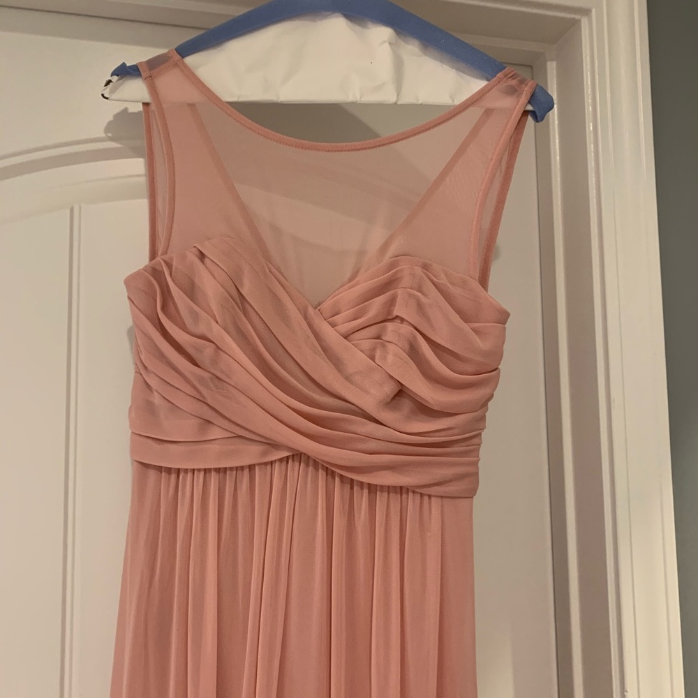 David’s Bridal bridesmaid dress in “ballet”.
